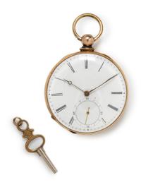 AGASSIZ, 14K YELLOW GOLD AND GOLD-FILLED POCKET WATCH