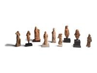 Nine Greco-Roman Terracotta Figures