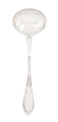 An American Coin Silver Ladle, Newell Harding, Boston & Haverhill, MA, monogrammed "M" on underside of handle