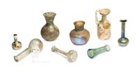 Eight Roman Glass Vessels