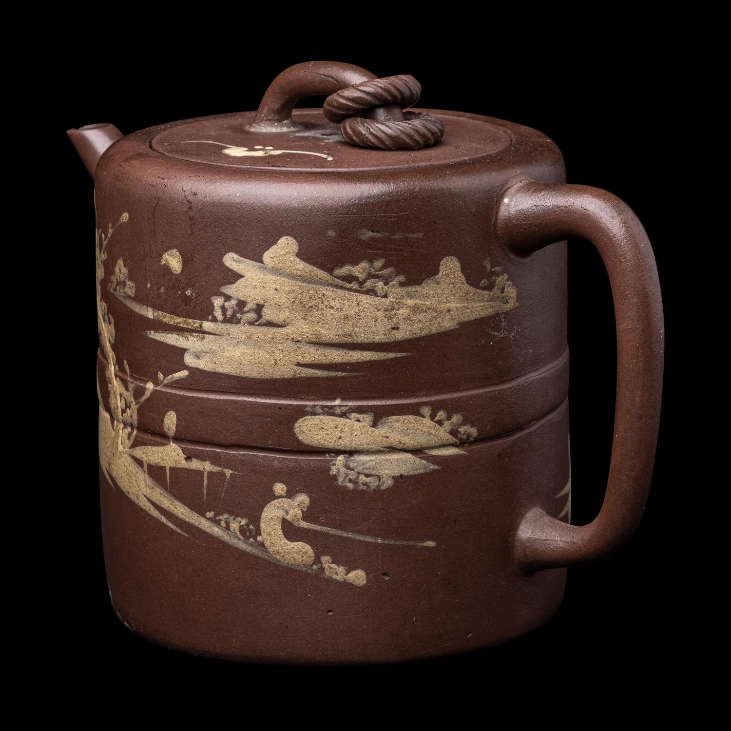 A Chinese Yixing Stoneware Covered Teapot