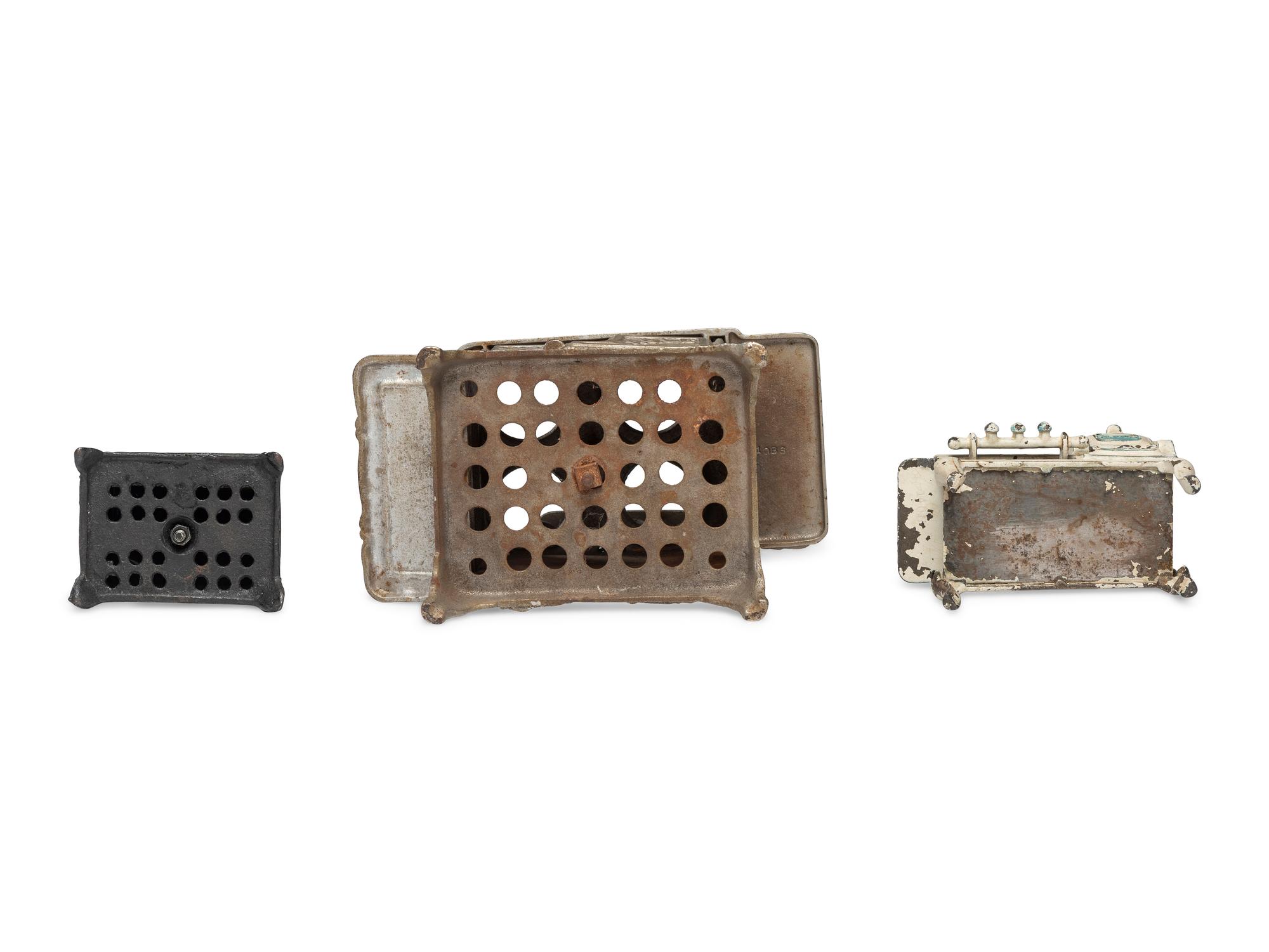 Four Salesman's Sample or Child's Toy Cast Iron Stoves