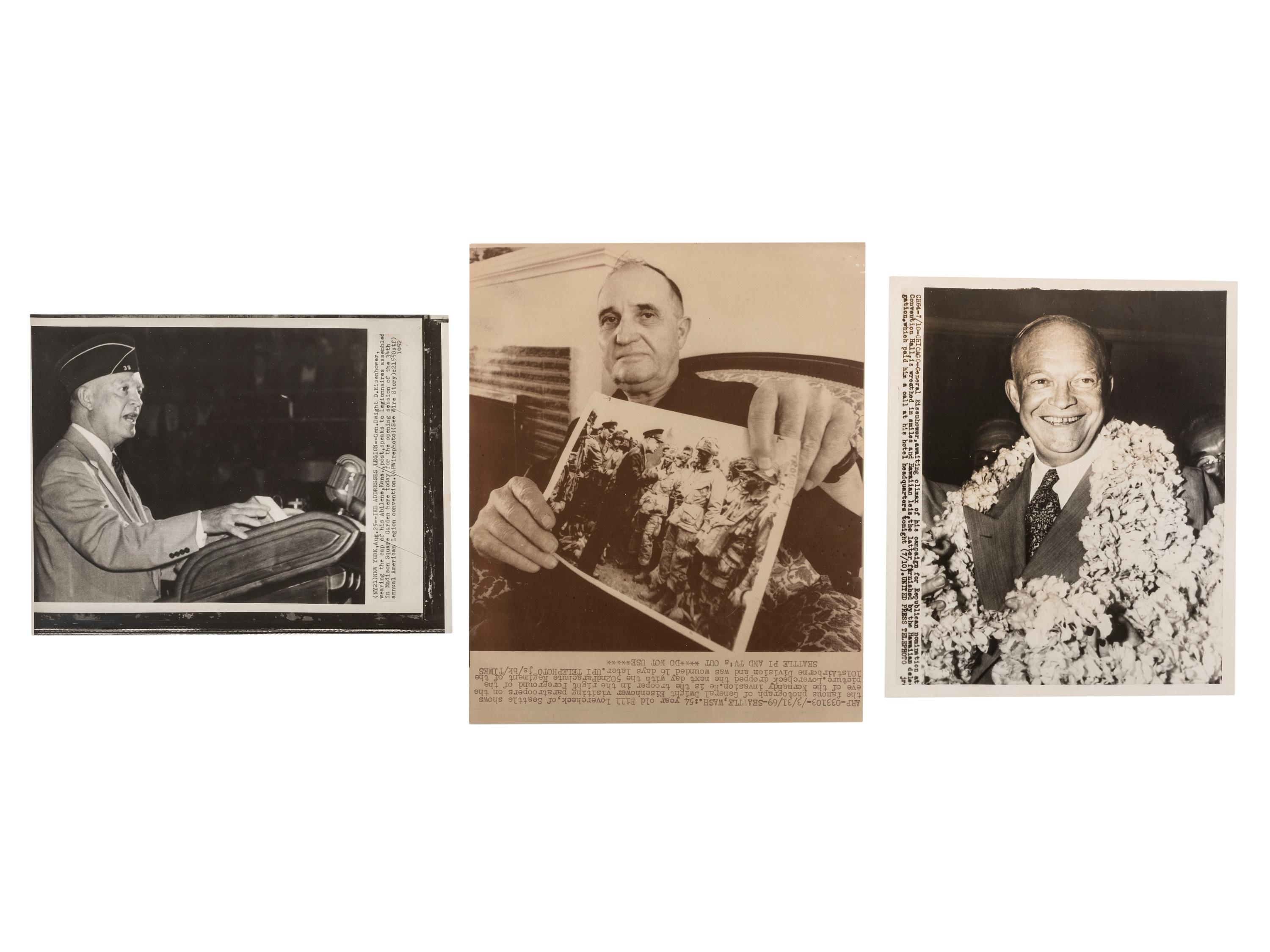 [PRESIDENTS] Photographs and ephemera related to Presidents Kennedy, FDR, Truman, and Reagan.