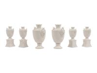 A Set of Six Nymphenburg Porcelain Urns