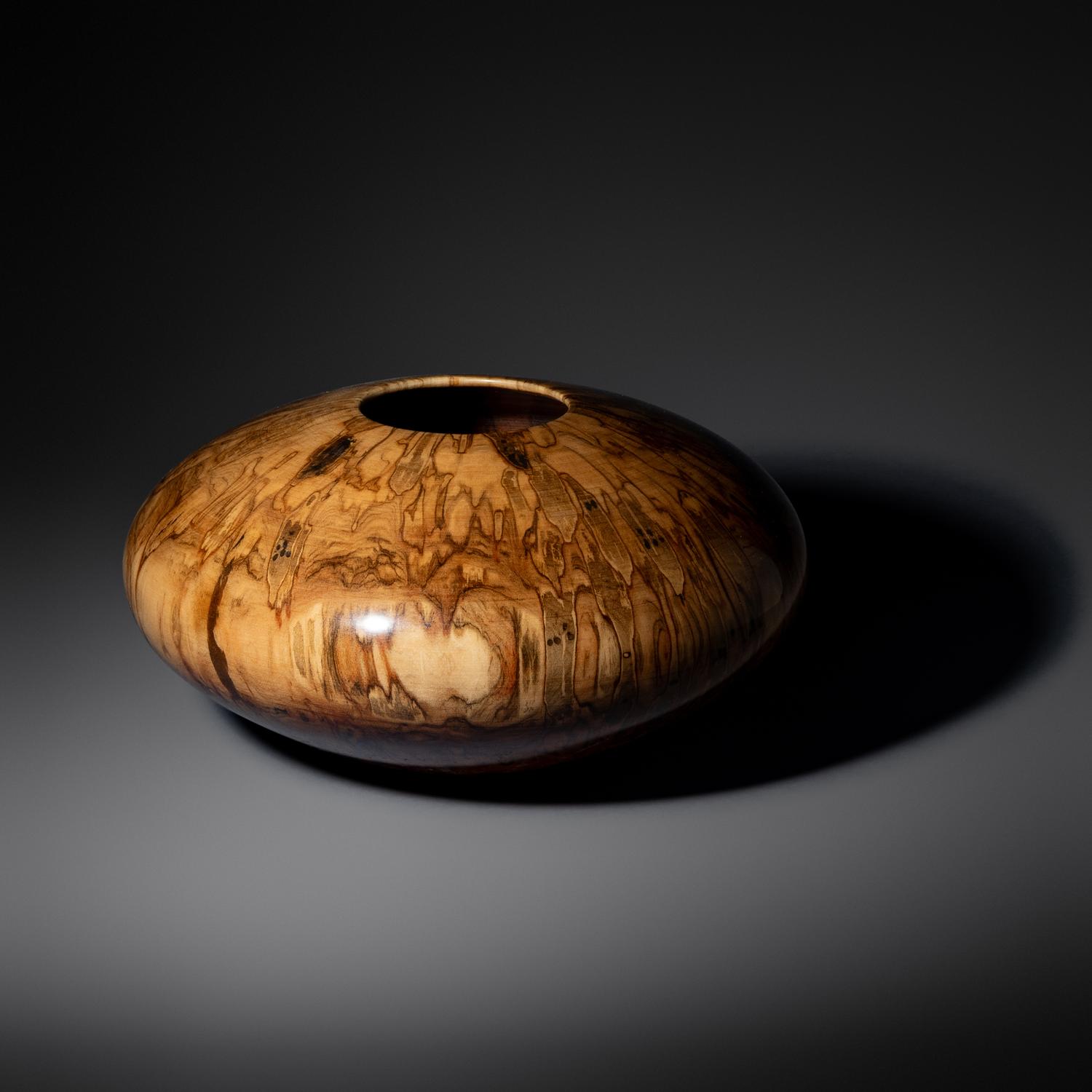 Turned wood vessel