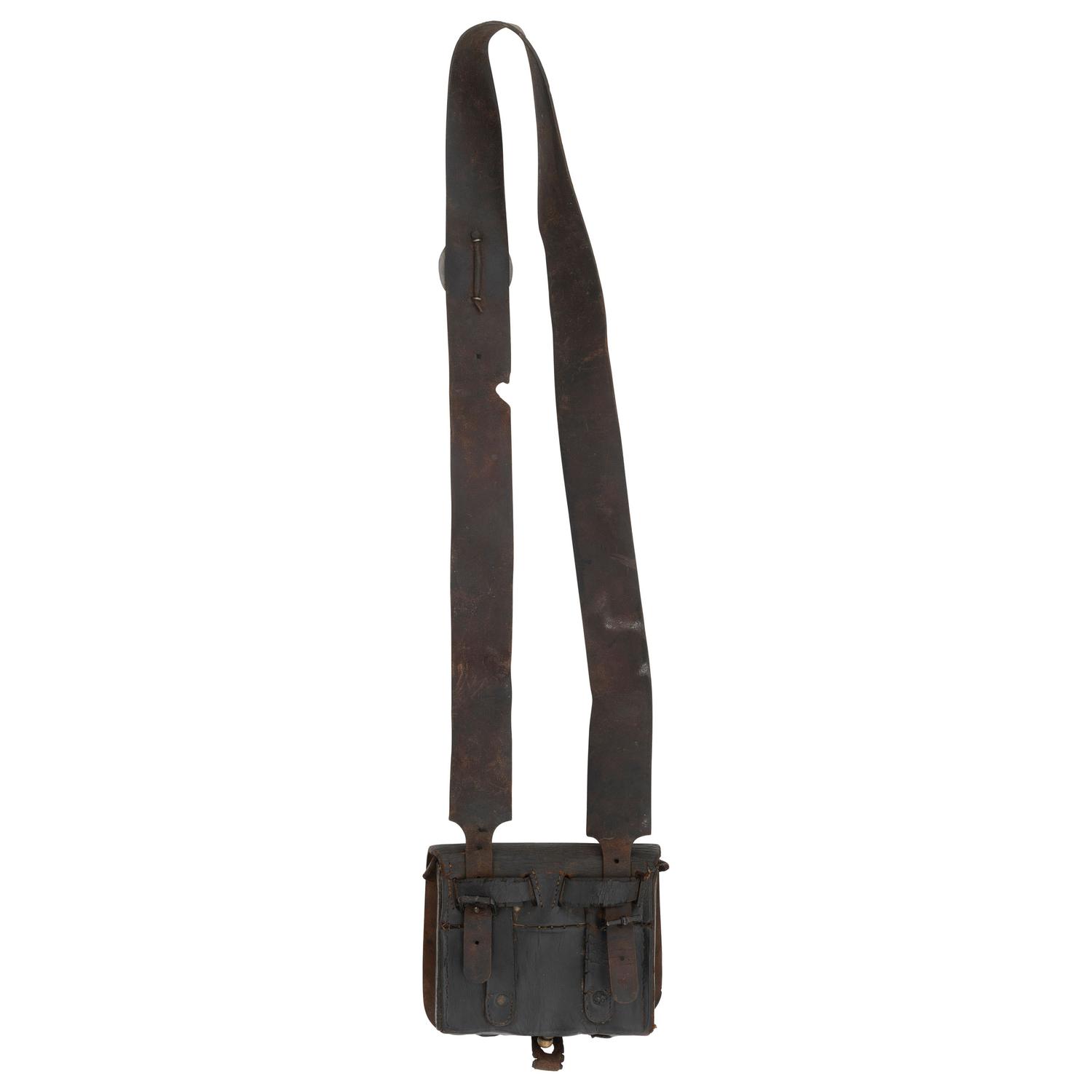 Civil War Pattern 1861 Infantry Cartridge Box with Sling and Plates