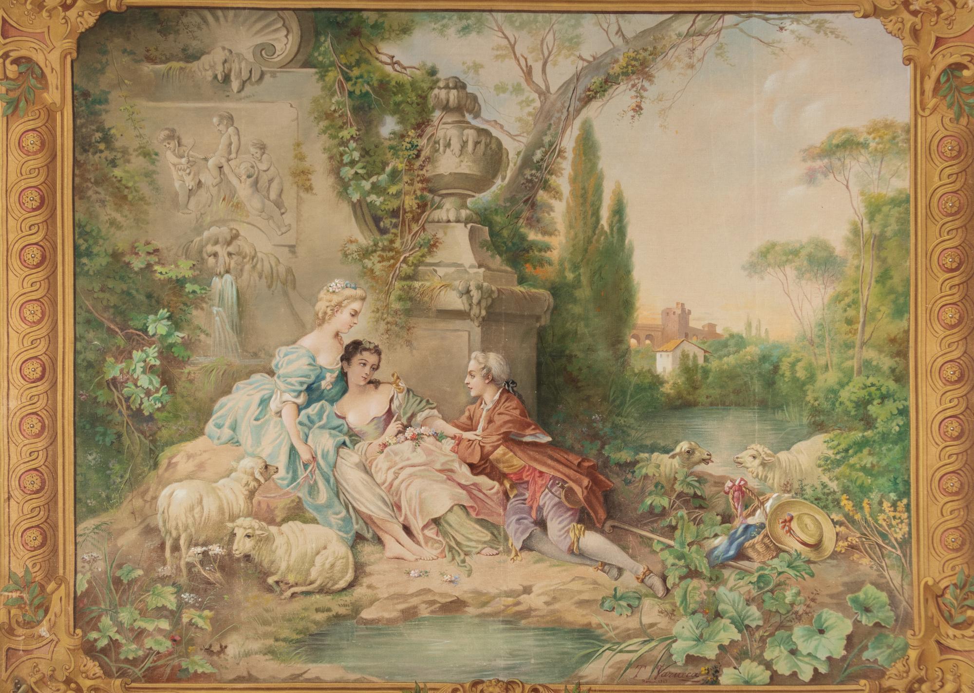A Continental Wool Tapestry (20th Century)