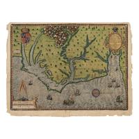 [Map]. De Bry, Theodor (1528-1598) and John White (1540-1593). Americae pars, nunc Virginia dicta primum ab Anglis . Frankfurt, 1590.