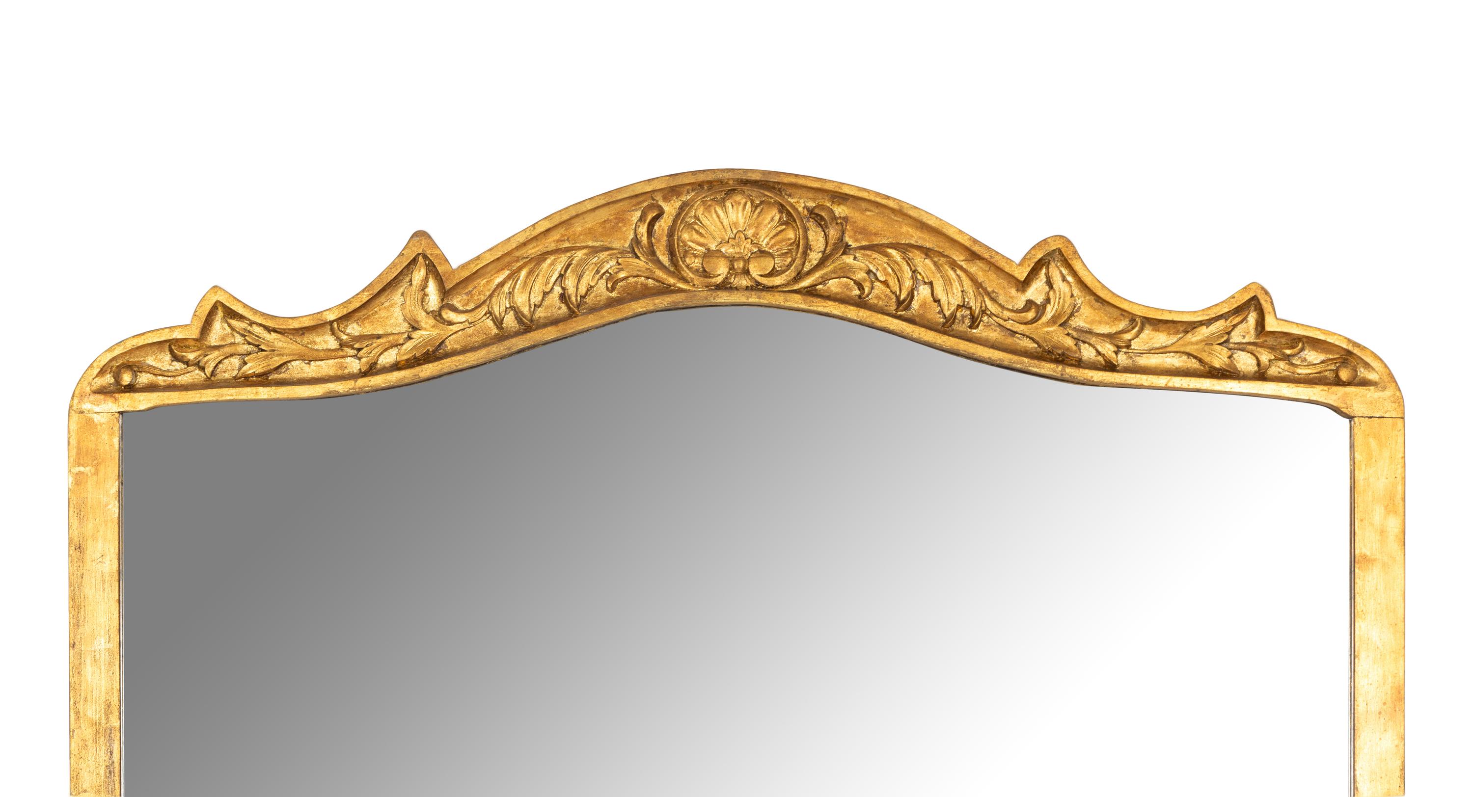 A Large Rococo Style Giltwood Mirror