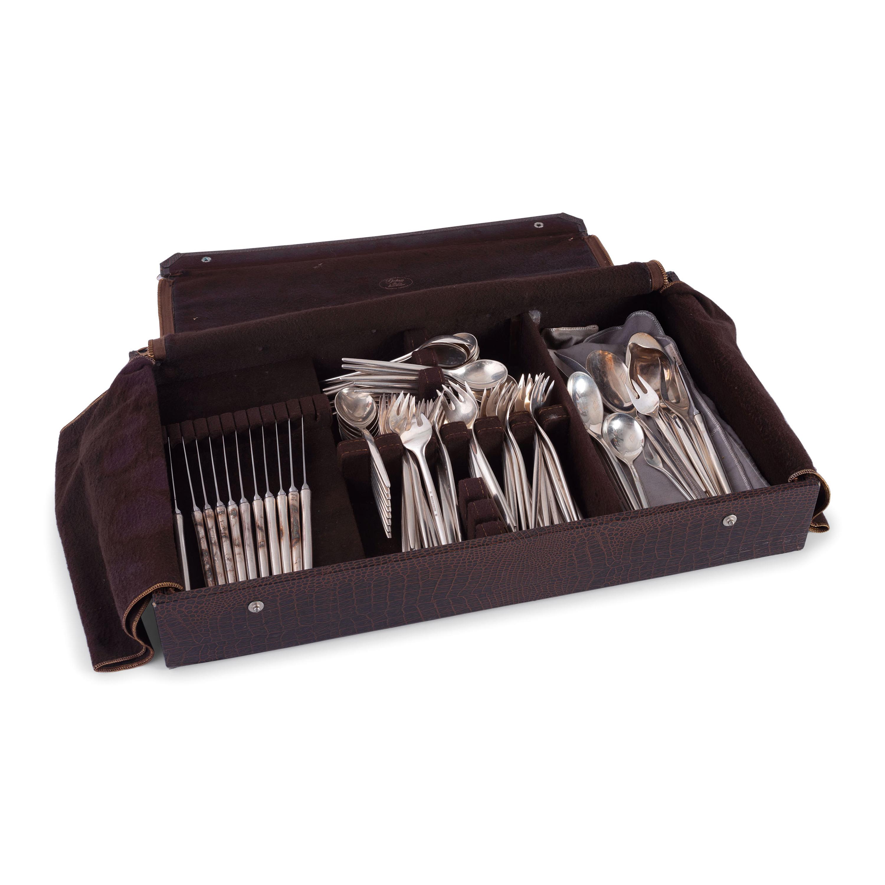 An Anton Michelsen Silver Flatware Set, Retailed by H Nils
