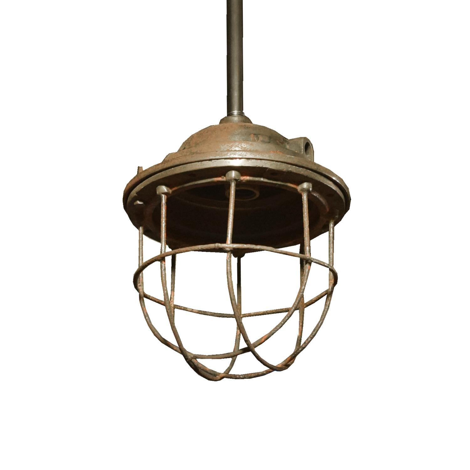 A Set of Three Cast Iron Light Fixtures 10" W x 10" D x 42" H — England, 20th Century