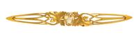 An Art Nouveau Yellow Gold and Citrine Bar Brooch, 6.90 dwts.