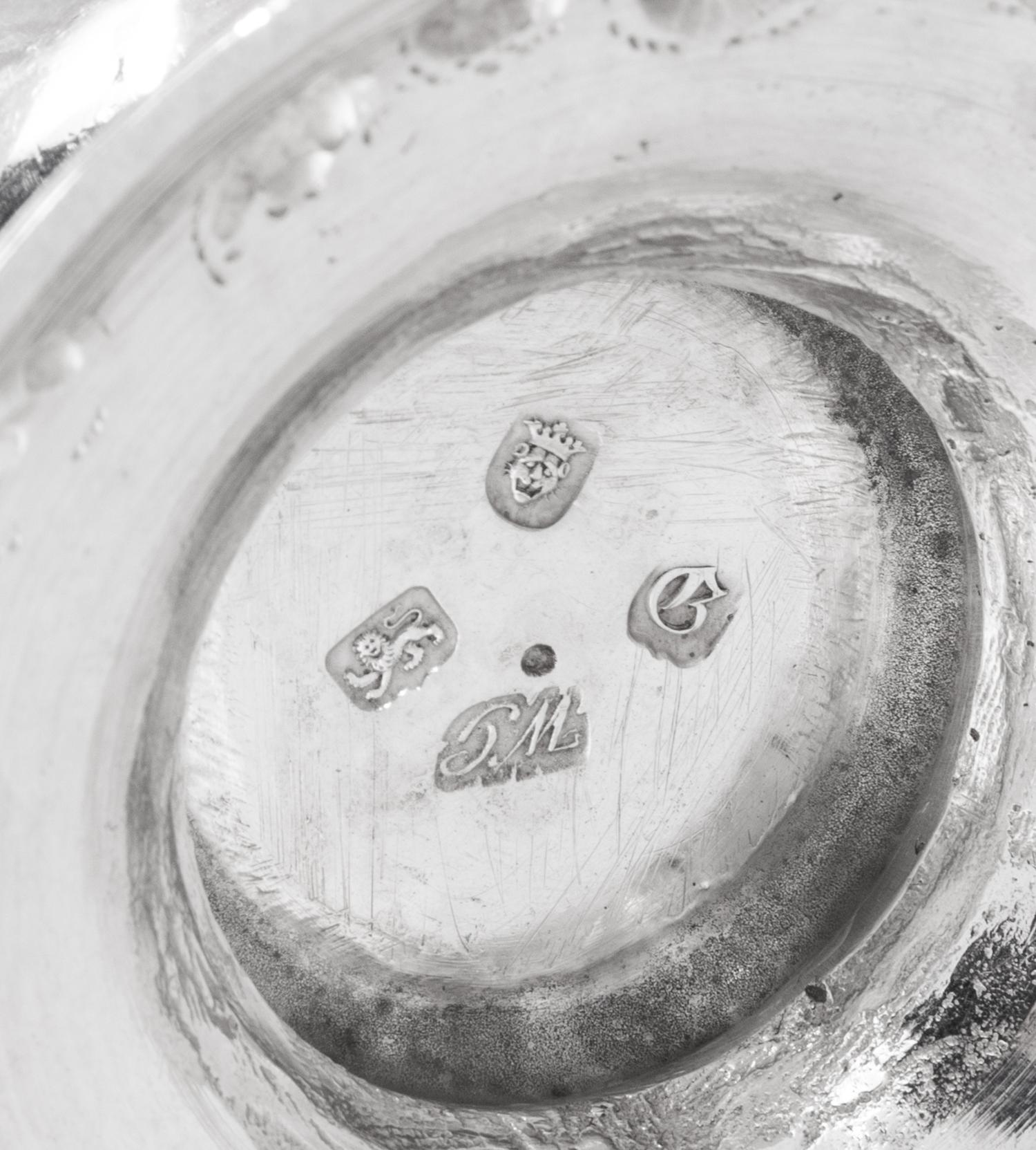 A George III Silvered Covered Jar