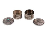 Pair of Navajo Silver Boxes AND Miniature Tobacco Canteen
