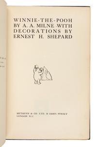MILNE, Alan Alexander (1882-1956). Winnie-the-Pooh. London: Methuen & Co. Ltd., 1926.