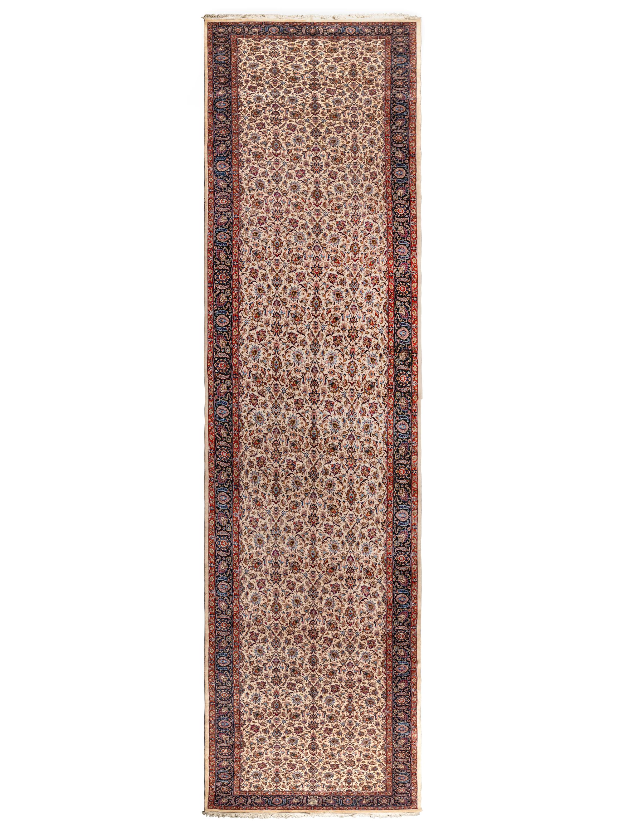 A Signed Persian Meshed Wool Rug