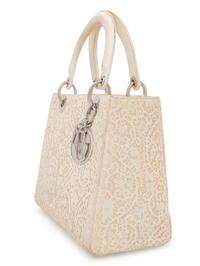 Christian Dior Limited Edition Laser Cut Leather Small Lady Dior Bag, 2007