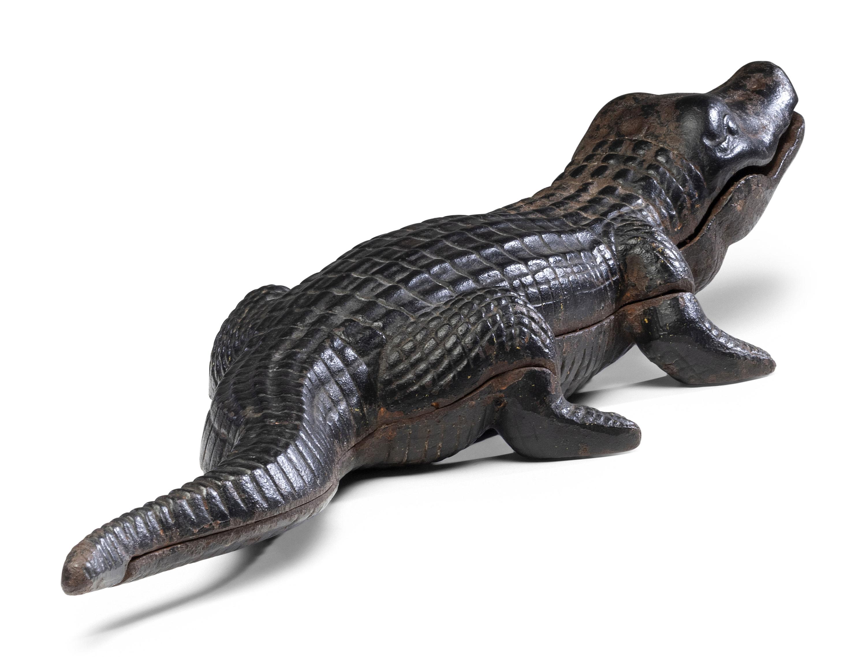 A Cast Iron Alligator Doorstop