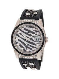 ROLEX, 18K WHITE GOLD REF. 116199 'DATEJUST ROLEX BLACK ZEBRA' WRISTWATCH