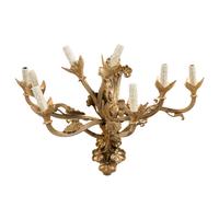 A Set of Four Belle Époque Style Gilt Bronze Eight-Light Sconces