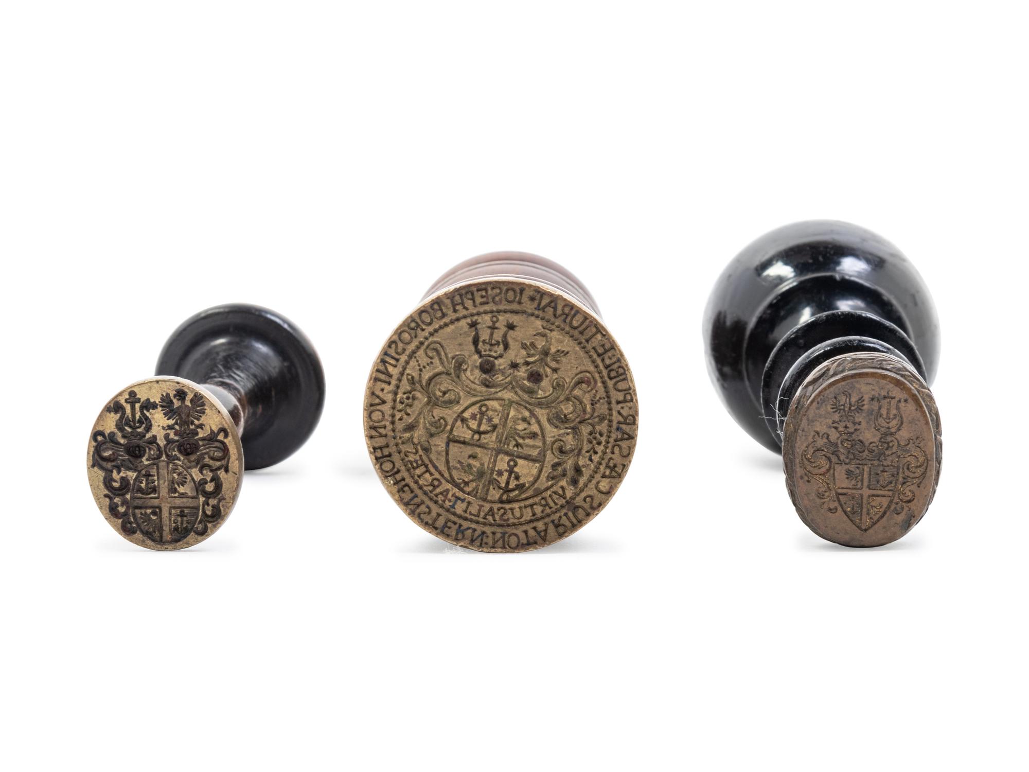 Three Continental Seals and a Bronze Figure