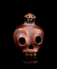 Six Japanese Carved Wood Netsuke
