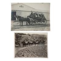 [STAGECOACHES - CALIFORNIA]. A group of photographs related to Captain Banning, his overland stagecoach line, and Los Angeles, with images by C.C. Pierce, comprising: