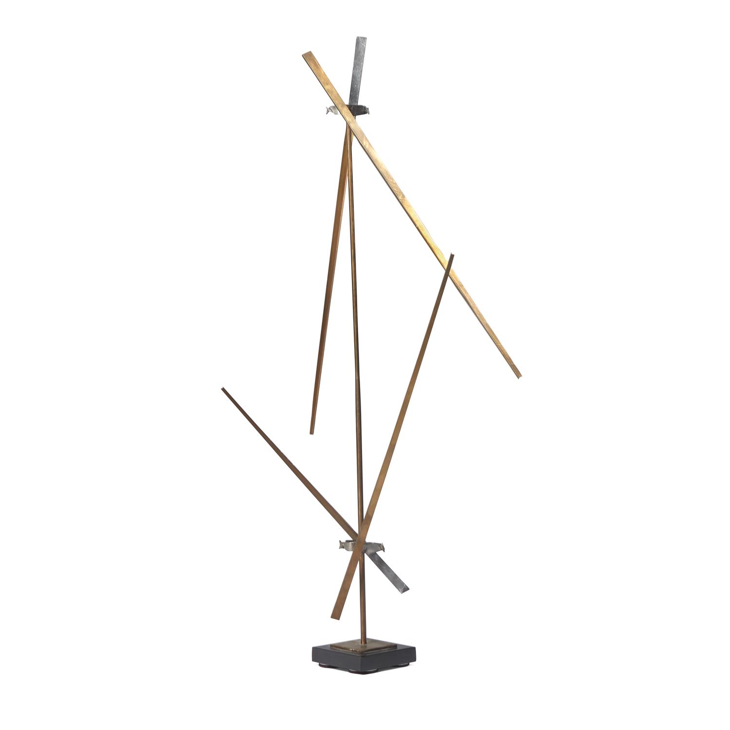 George Rickey (American, 1907-2002) — Divided Square Oblique II Bronze , 1993