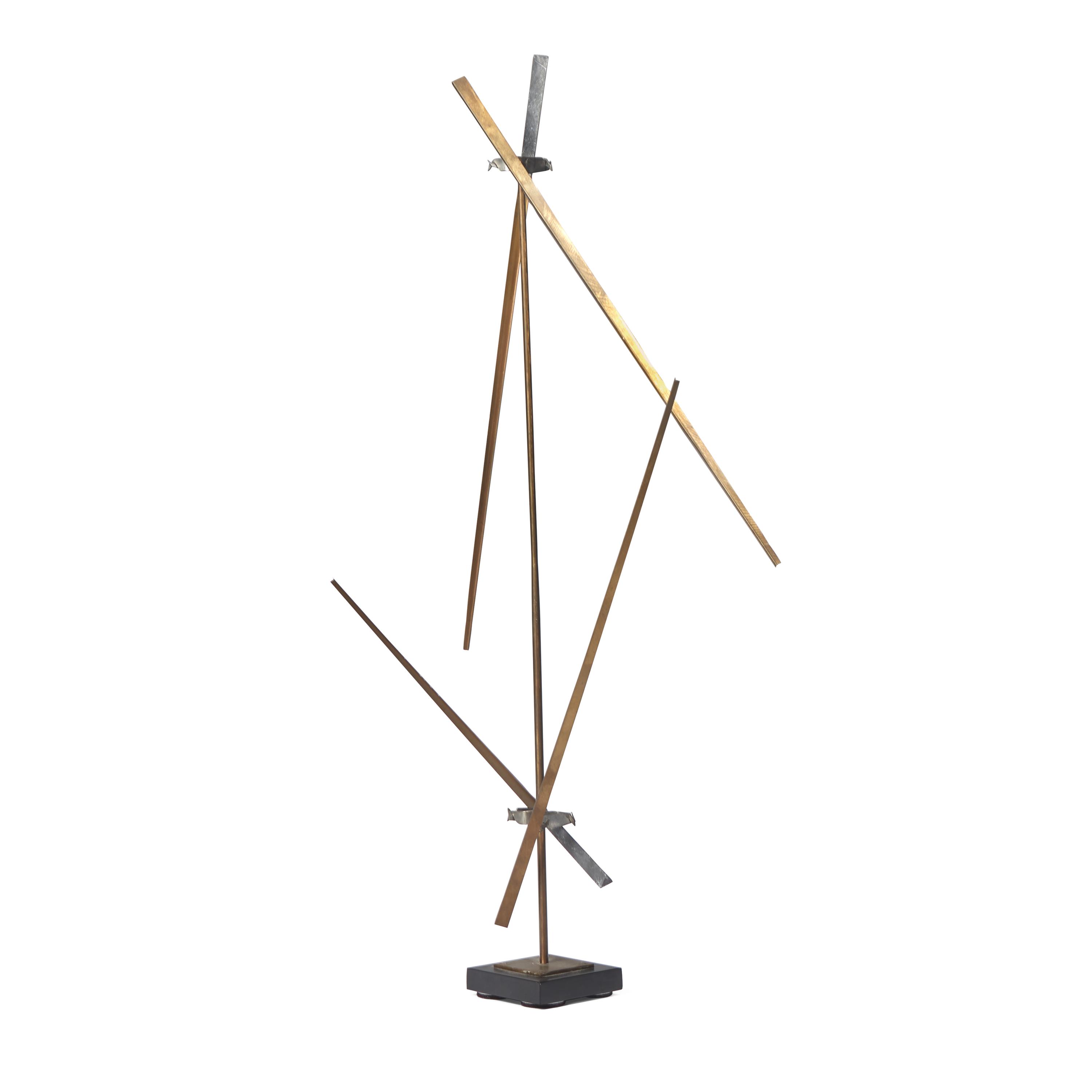 George Rickey (American, 1907-2002) — Divided Square Oblique II Bronze , 1993