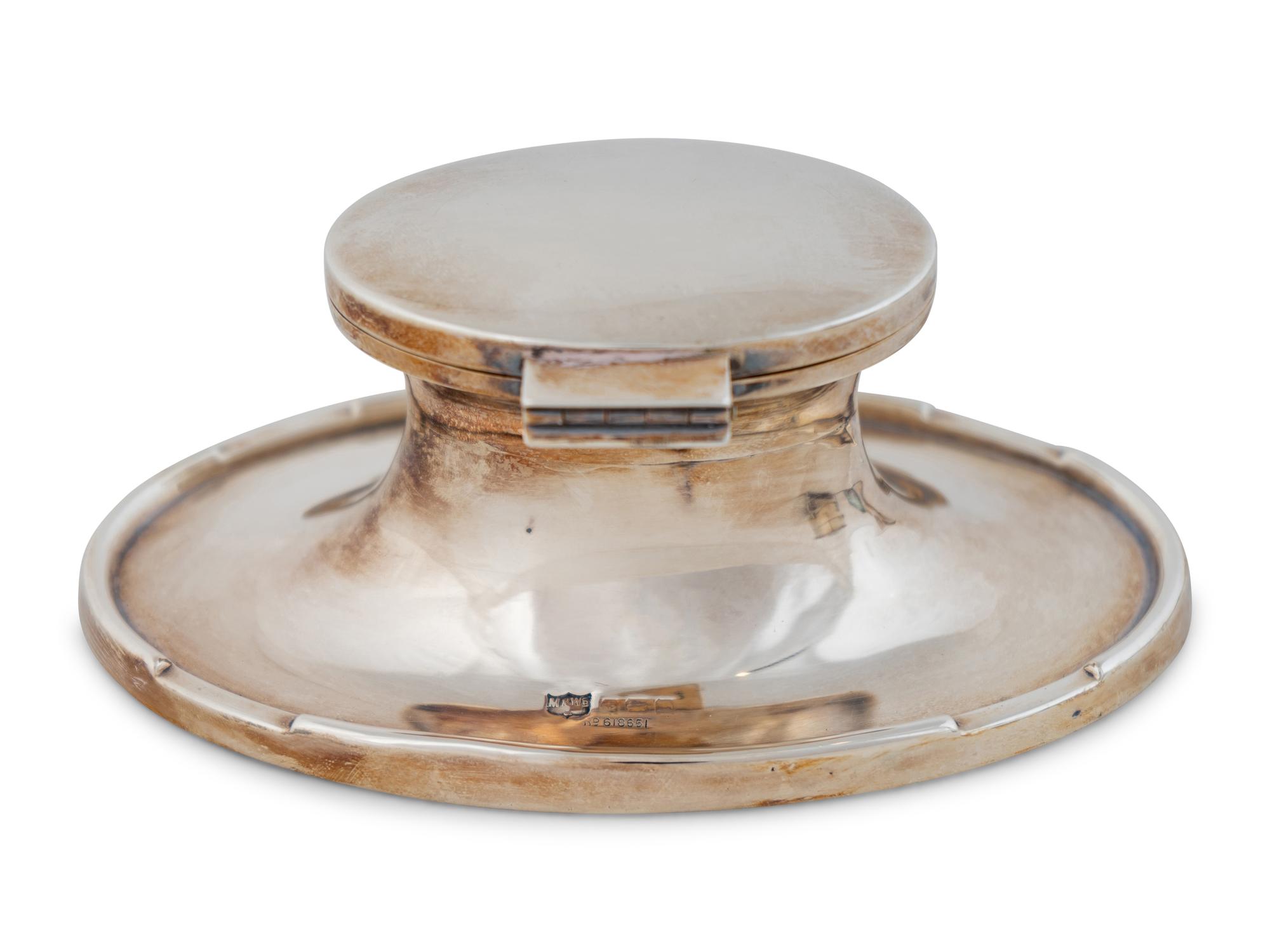 A Group of Five English Silver Desk Articles — 20TH CENTURY