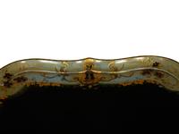 A Regency Style Black and Polychromed Lacquer Tray Top Table