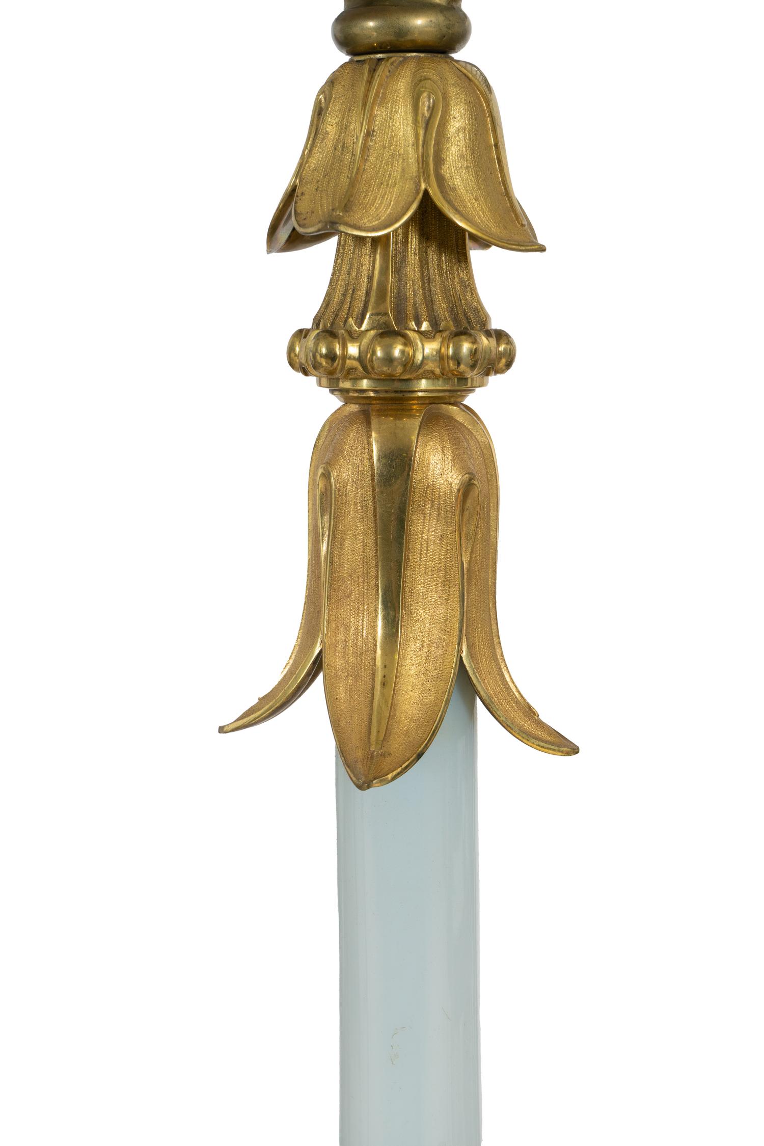 A Belle Epoque Gilt Bronze and Opaline Glass 24-Arm Chandelier