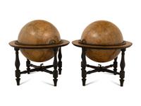 A Pair of English 12-Inch Celestial and Terrestrial Table Globes