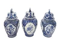 A Group of Six Delft Ware Jars