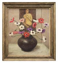 Anemonies in Black Base with Titian's Venus , 1928