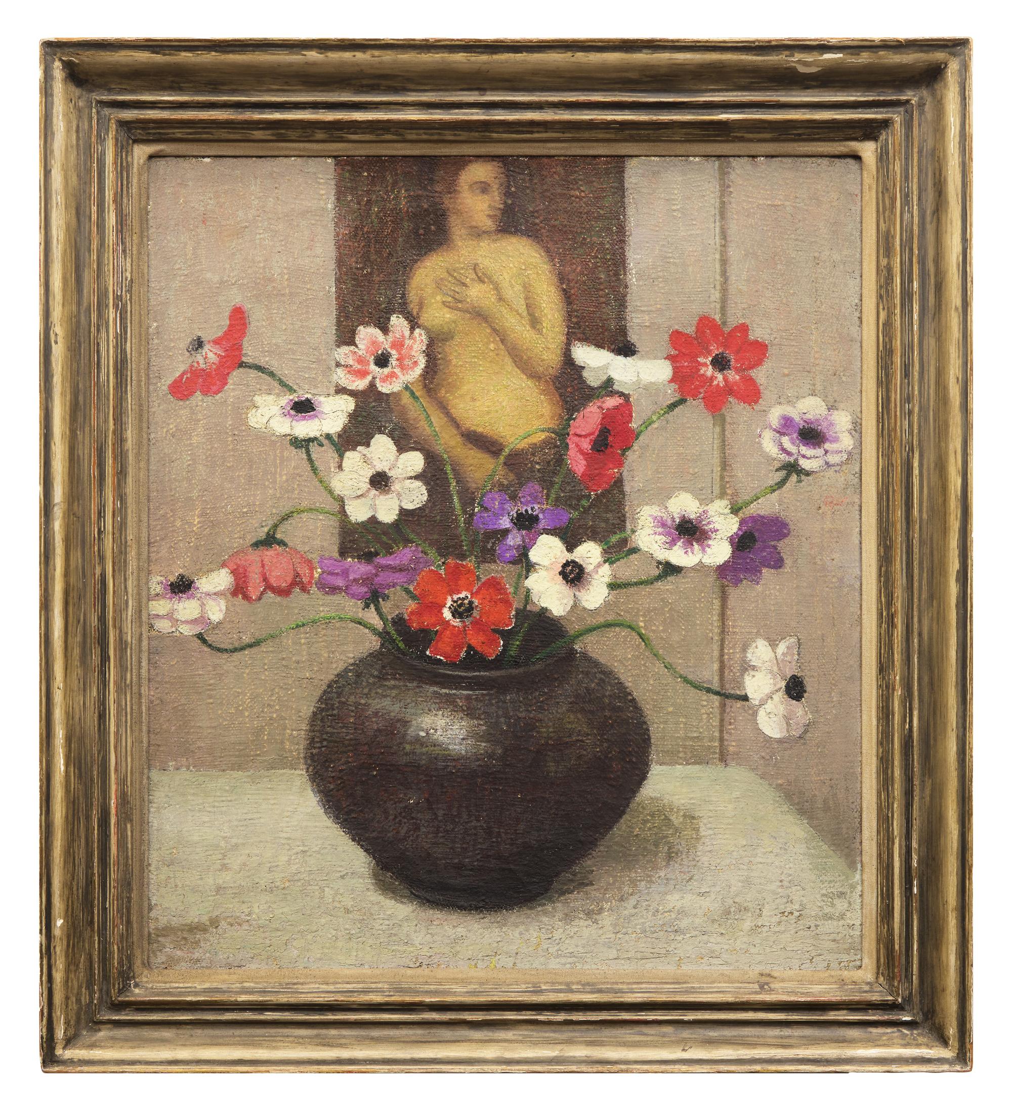 Anemonies in Black Base with Titian's Venus , 1928