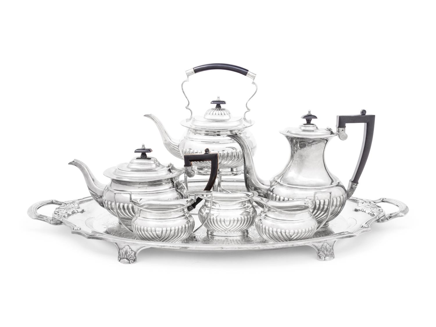 An English Silver-Plate Tea Service