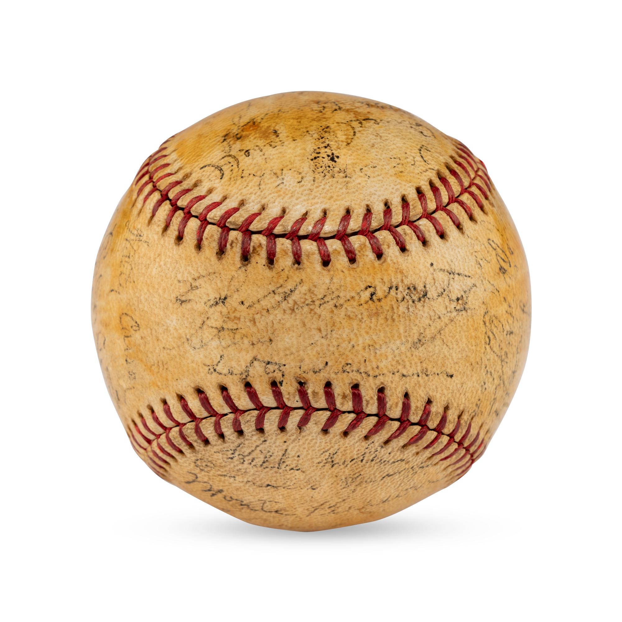 A 1935 Cleveland Indians Team Signed Autograph Baseball (Beckett Authentication Services Letter of Authenticity)