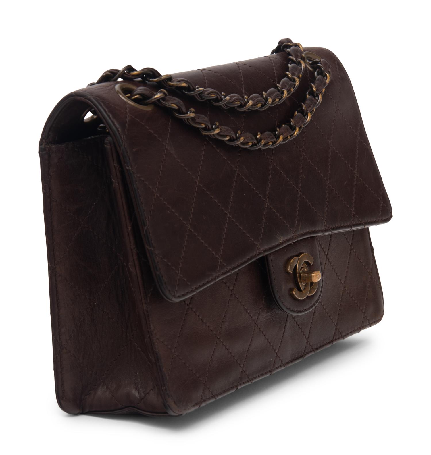 Chanel Brown Lambskin Flap Bag