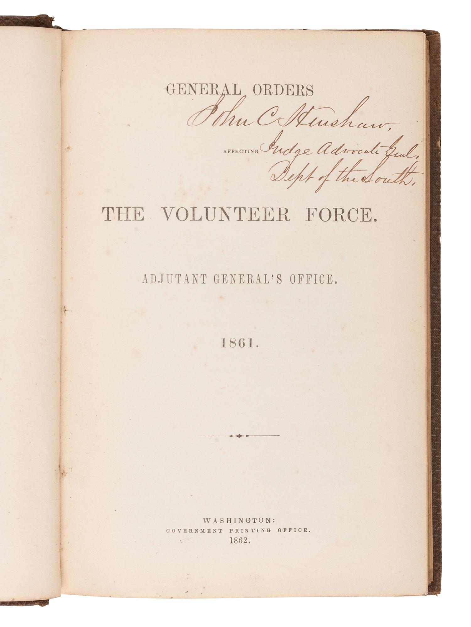 [CIVIL WAR]. Civil War military standards, tactics, and regulations. 19 works in 19 volumes, incl. title signed by MOH recipient R.N. Batchelder.