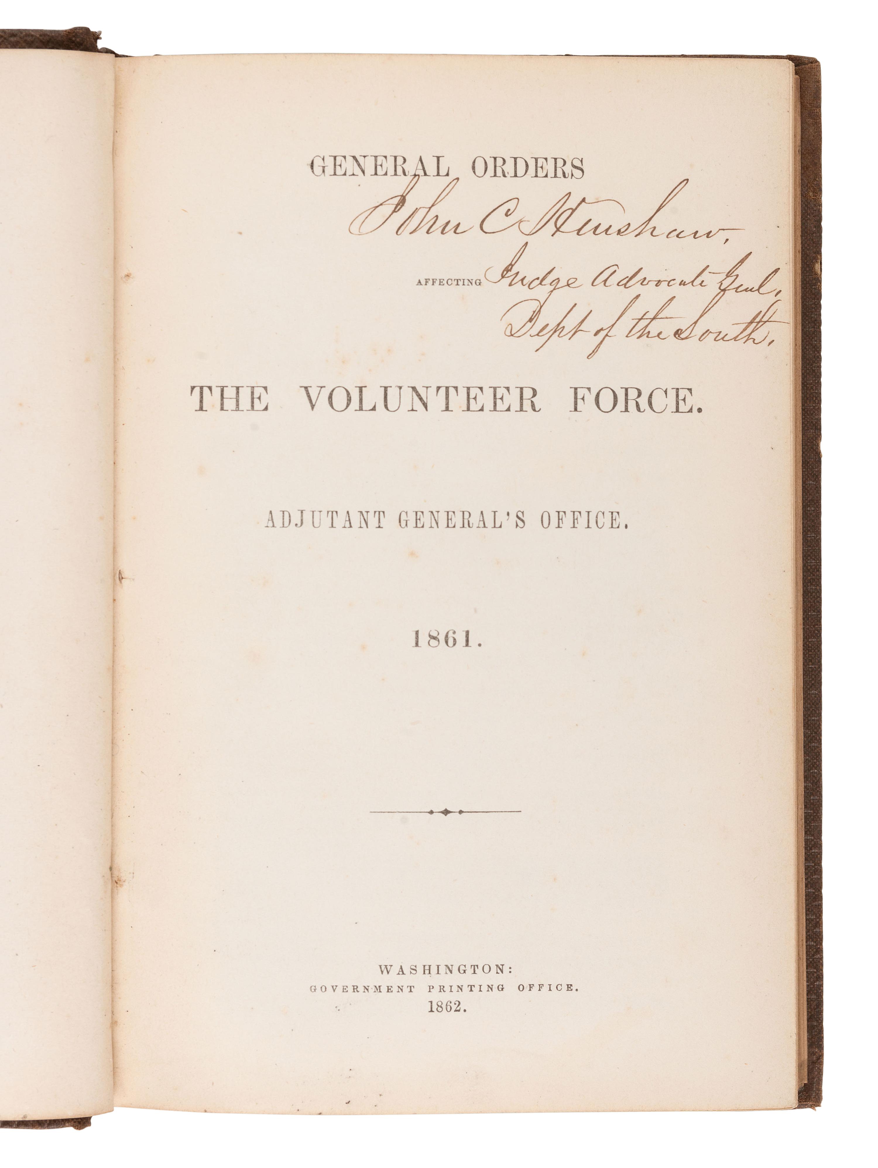 [CIVIL WAR]. Civil War military standards, tactics, and regulations. 19 works in 19 volumes, incl. title signed by MOH recipient R.N. Batchelder.