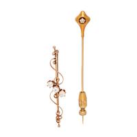 COLLECTION OF ANTIQUE, GOLD AND DIAMOND PINS