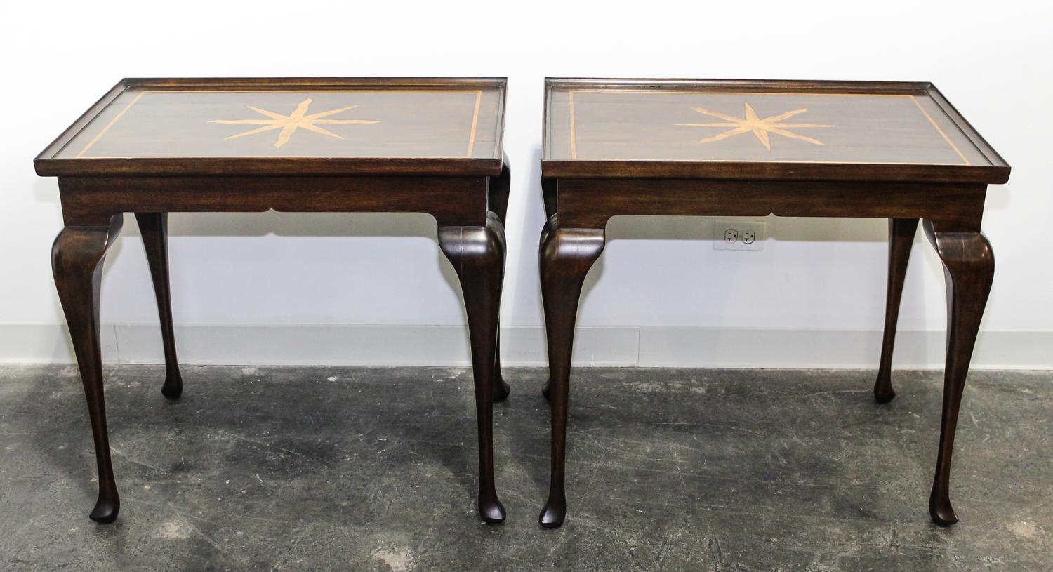 A Pair of Parcel Gilt End Tables Height 26 1/2 x width 31 x depth 21 1/2 inches. — LATE 20TH CENTURY
