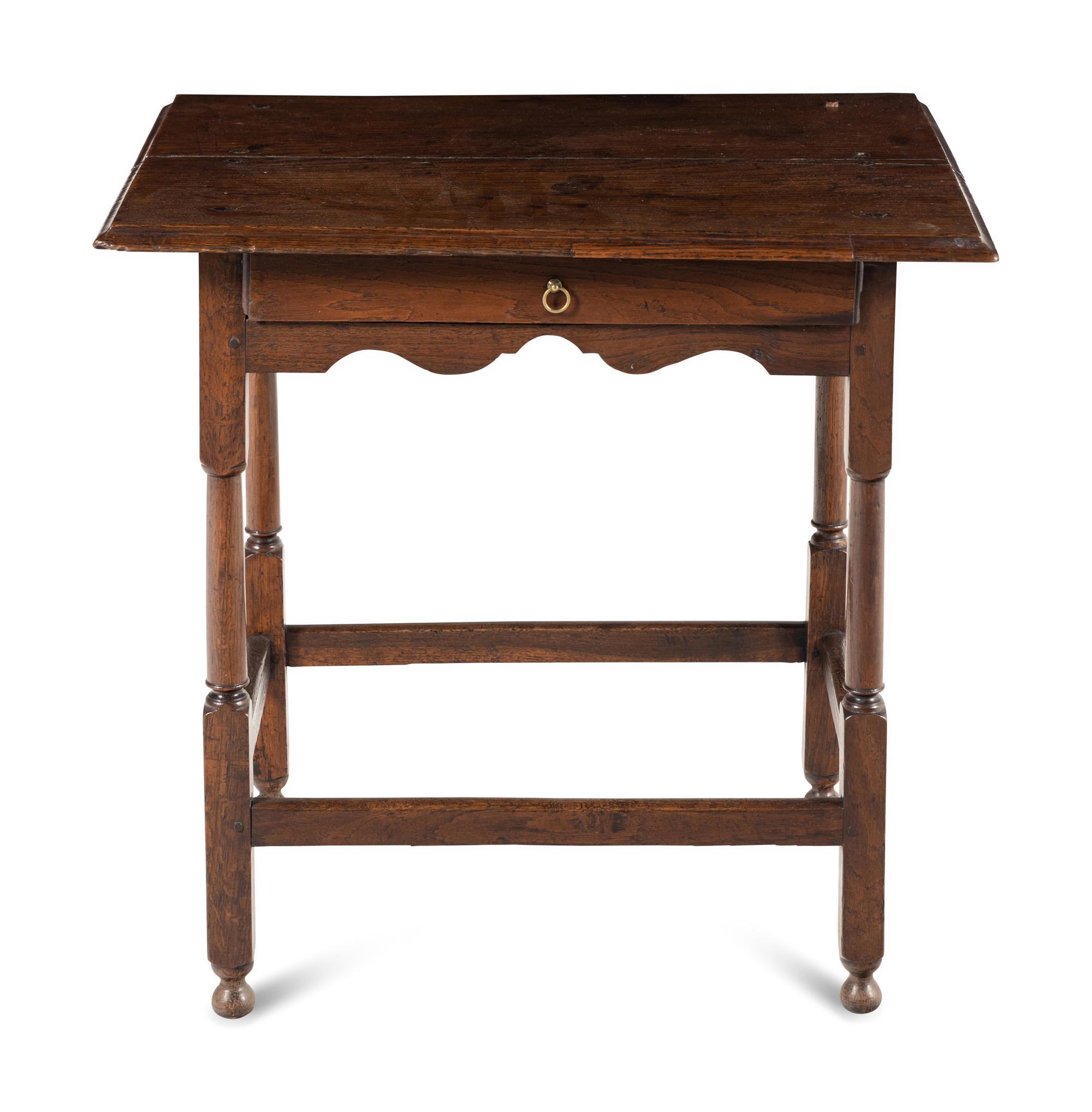 A William and Mary Oak Side Table
