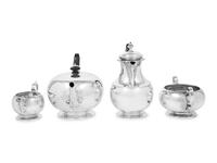 An Assembled English Silver Four-Piece Tea and Coffee Service