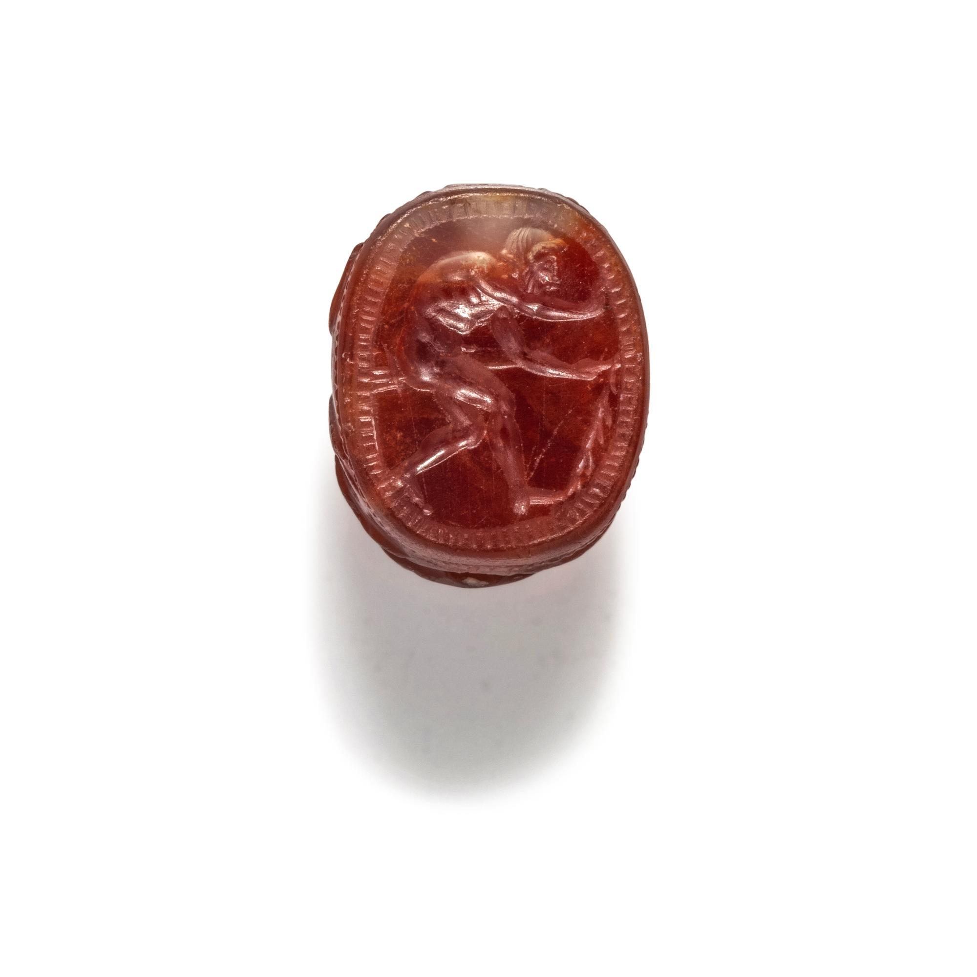 An Etruscan Carnelian Scarab with the God Nethunus