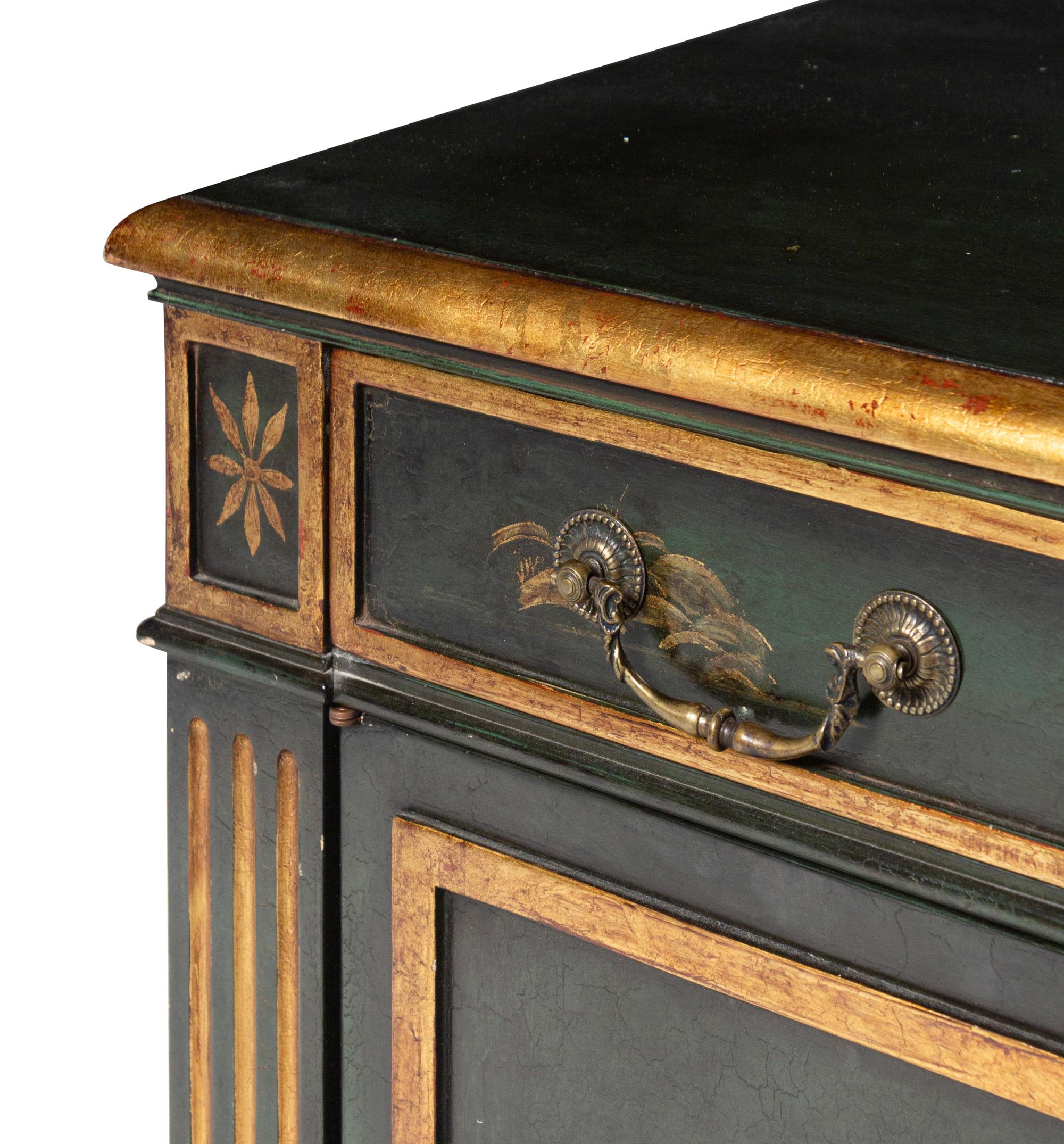 A Regency Style Chinoiserie-Decorated Console Cabinet