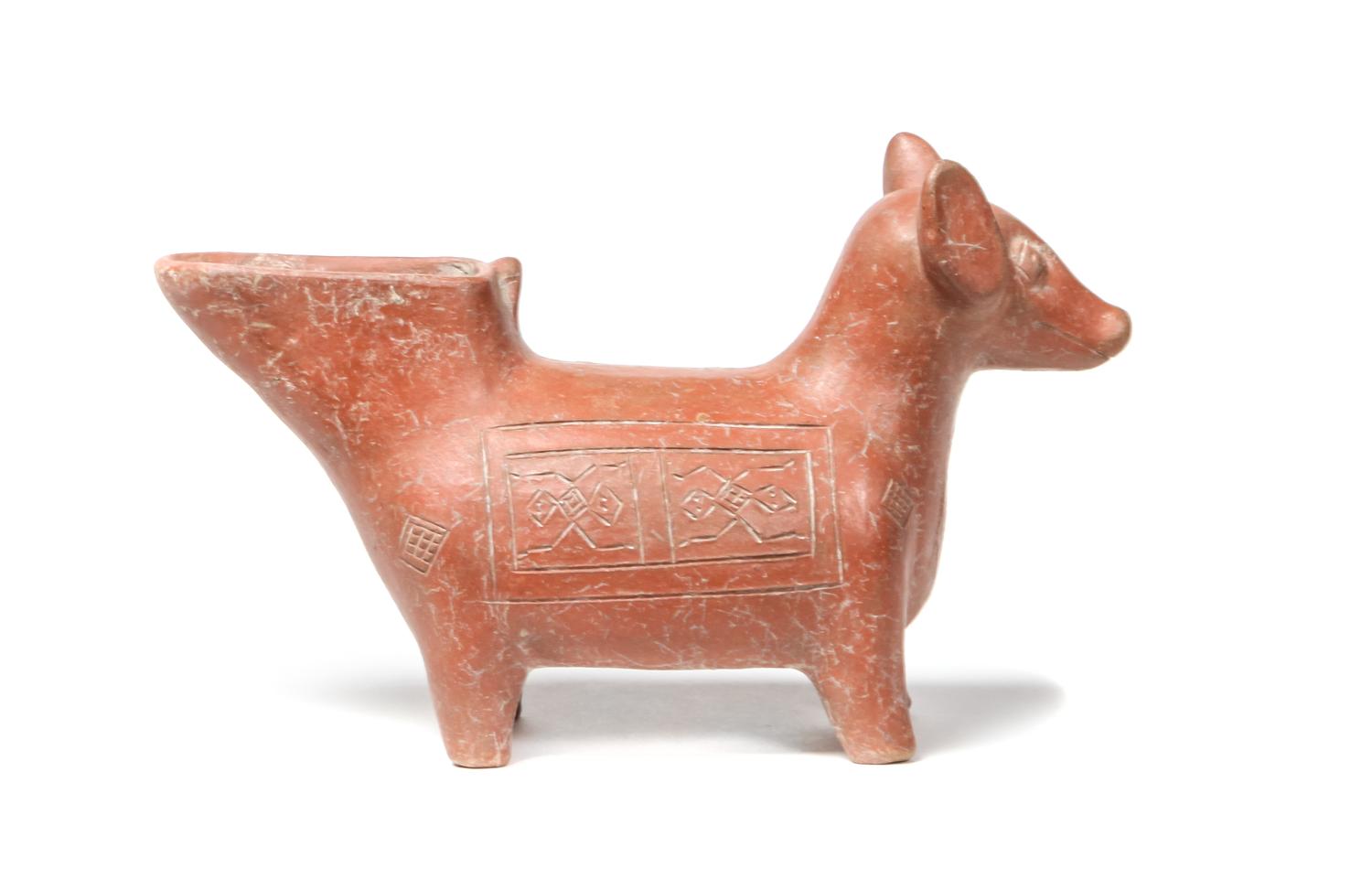 Colima Dog Height 6 x width 4 x depth 10 inches