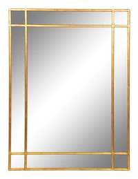 A Continental Etched Glass and Giltwood Mirror