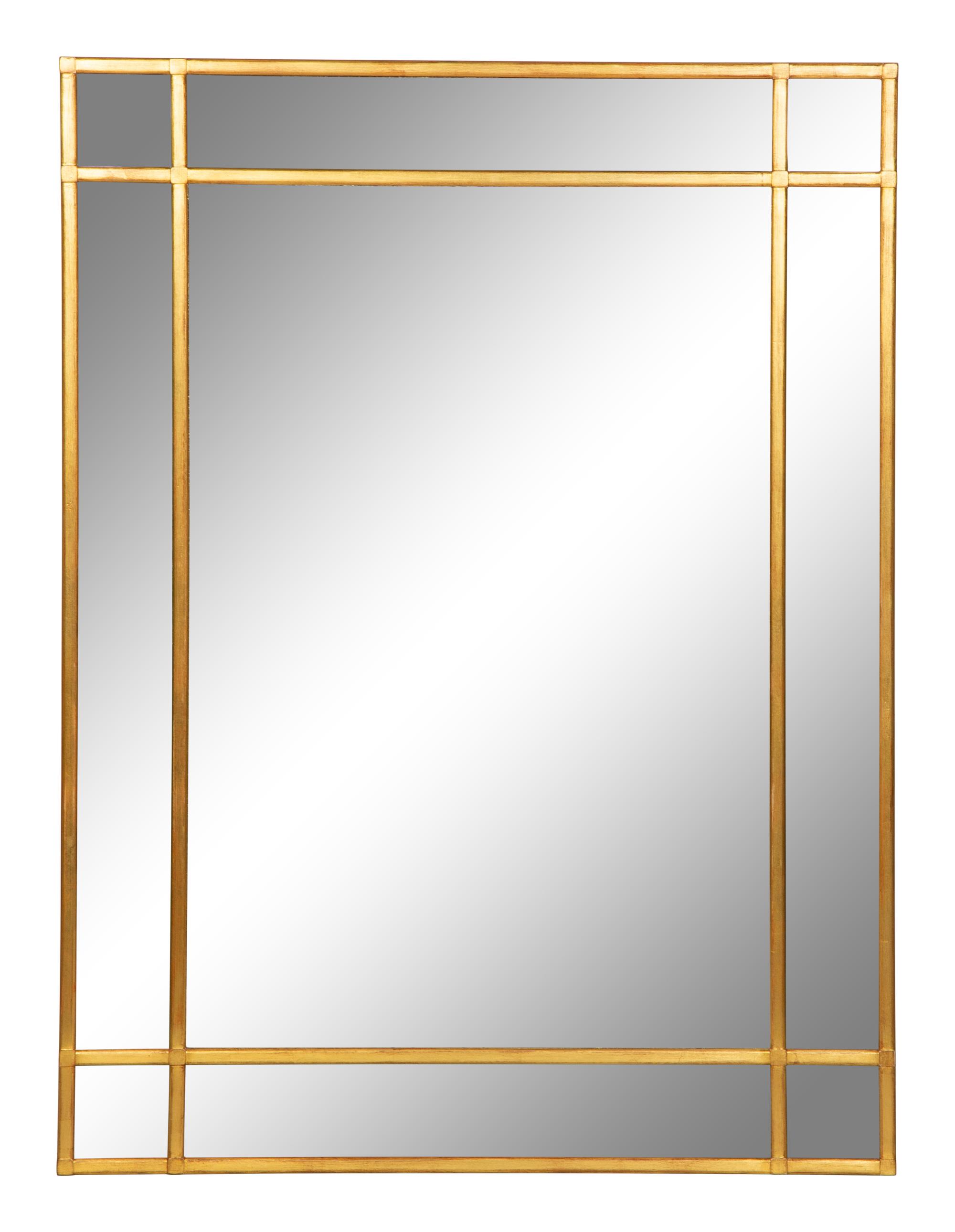 A Continental Etched Glass and Giltwood Mirror